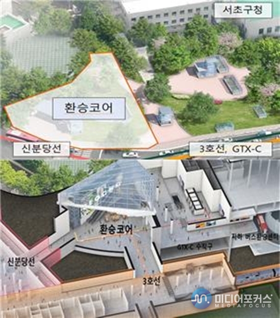 양재역 환승코어 조감도(국토교통부)